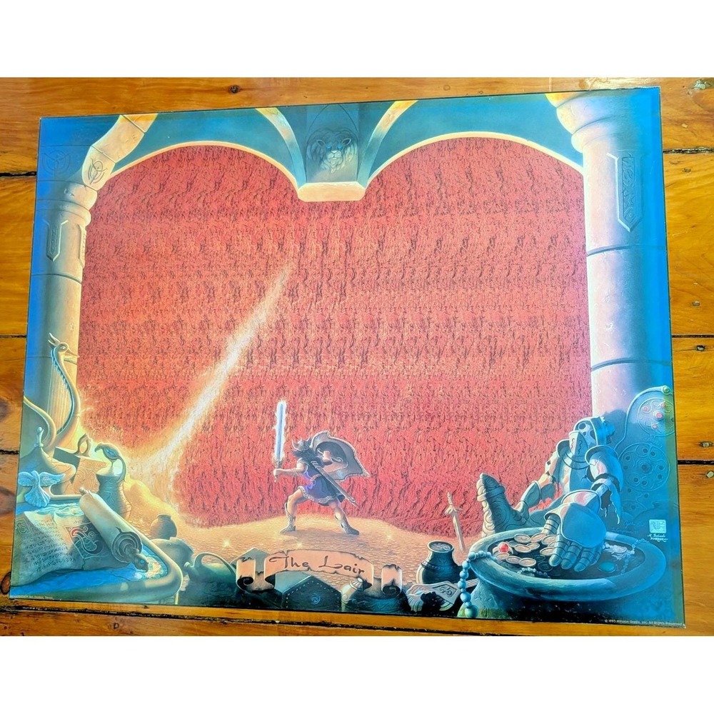 The Lair Magic Eye Poster RPG Fantasy 1993 Nvision Grafix Rare Vintage 28"x22"